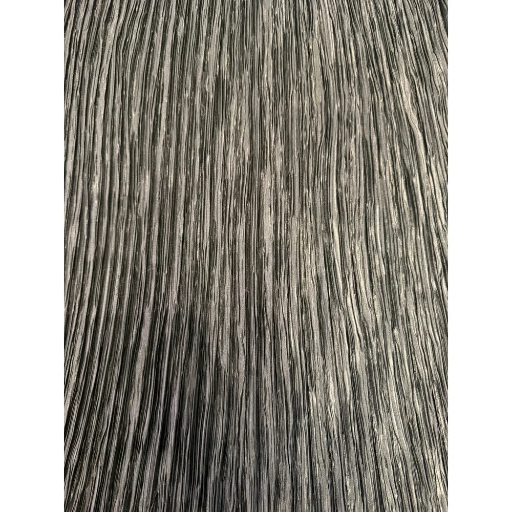 Mary McFadden Couture Black Fortuny Pleated Midi Skirt Mushroom Pleat Vintage 8‎